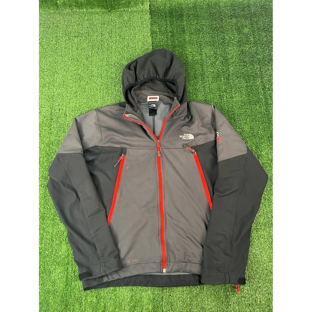 The North Face Summit Series Windstopper Softshell Jacket Mens Grey Black M